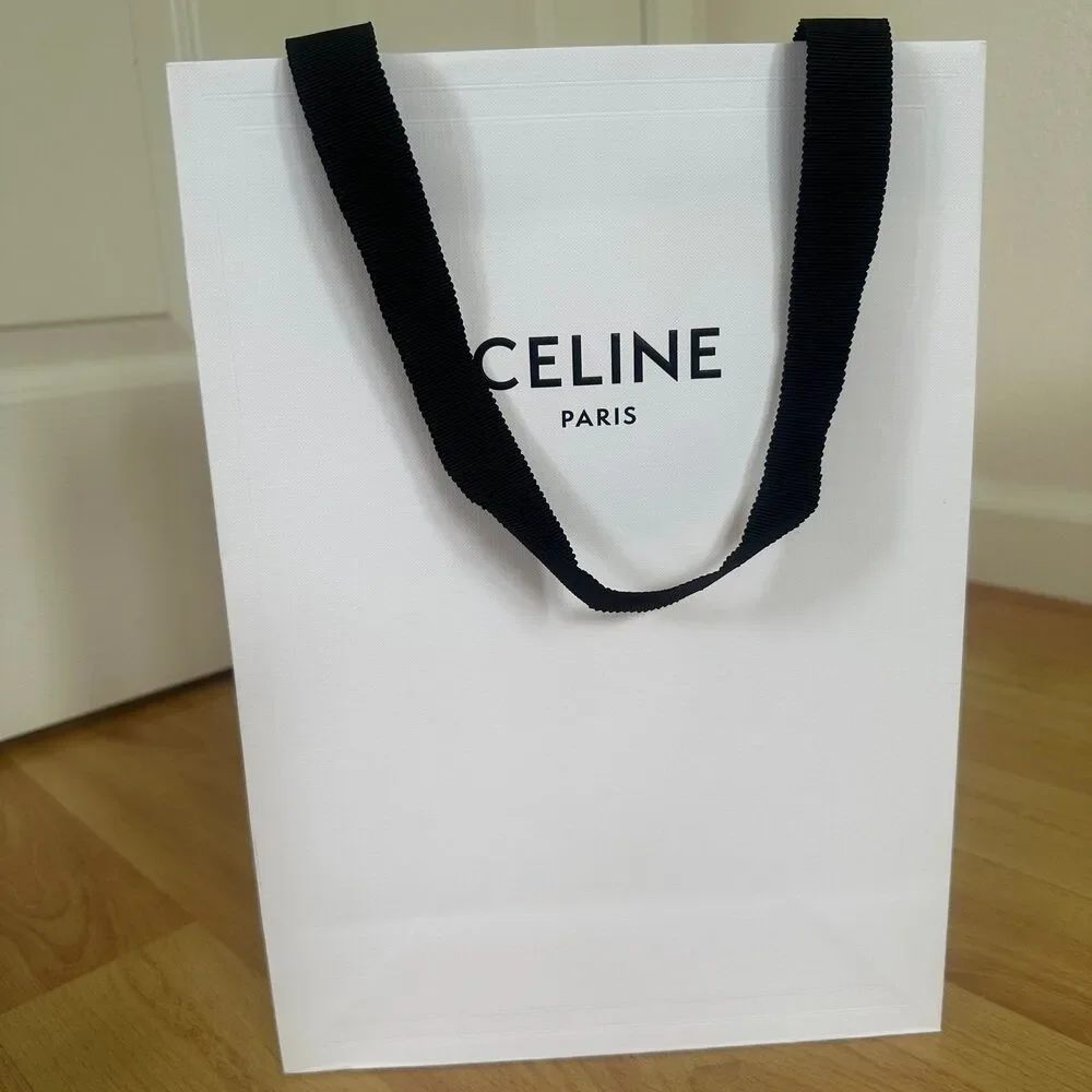 Celine Paper Shopping Bag - white medium, 13.75
